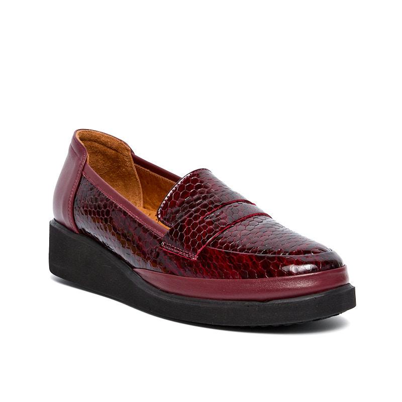 715-bordo Мокасины жен.кожа-кожа бордовый